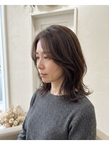 ヘアーサロンブランコ(hair salon blanco)&nbsp;大人可愛い外ハネくびれミディアムレイヤー