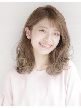 ルルディ バイ アフロディーテ銀座(luludi by APHRODITE) アンブレラカラー/こなれミディ/ウェーブパーマ/前髪/銀座