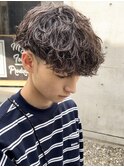 ツイストスパイラルパーマ波巻きスパイラルパーマツーブロック
