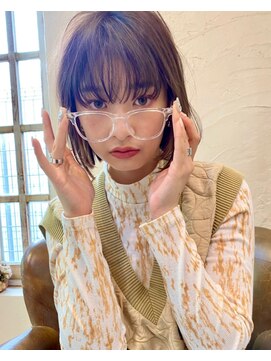 ベル 表参道Terrace(Belle) メガネ×カジュアルボブ