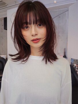 シティ(sity.) 暖色カラー ブリーチなしカラー 切りっぱなし レイヤーカット