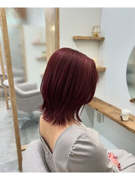 シアアルン 新小岩店(SHEER alun) ウルフ×ボルドーブラウン/SHEERalun新小岩店