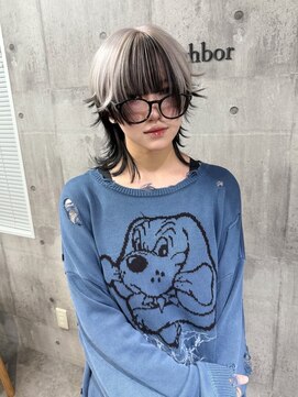 ニューワン バイ ネイバー 立川(Newone by neighbor) レイヤーカットナチュラルハイトーンデザインカラー[立川駅]