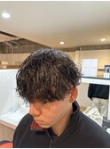 波巻きパーマ