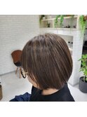 白髪ぼかし×ハイライト