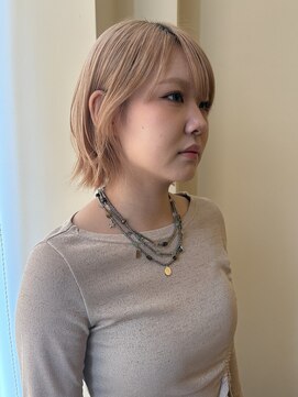 ビュートリアム265(BEAUTRIUM 265) ★韓国風ハッシュボブ切りっぱなしミルクティーベージュ銀座20代