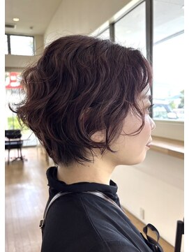 オン キャナルシティ博多前店(on) 【髪ドクター吉井】くせ毛風ショート/艶髪大人カラー/30代/博多