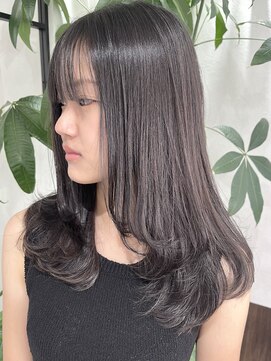 ベルヘアーデザイン 堺東(Belle hair Design) 韓国風顔周りレイヤーカットアディクシーカラー堺東20代30代40代