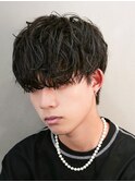 ツイストスパイラル/スパイラルパーマ/メンズ/マッシュ/眉毛