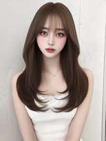 ユーフォリア 渋谷グランデ(Euphoria SHIBUYA GRANDE)&nbsp;レイヤーカット ベージュカラー 透明感カラー 顔周りカット 暗髪