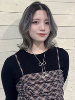 ルノン フィージュ(LUNON fieju)&nbsp;黒髪クラゲヘアーオリーブグレー小顔ココアベージュ
