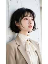 コートフィールエー(CO_T feel.a)&nbsp;毛先のハネが可愛いナチュラルな大人ショートボブ