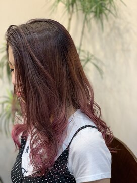 ヘアサロン ルネ 経堂店(Rene) インナーカラー☆ピンクパープル