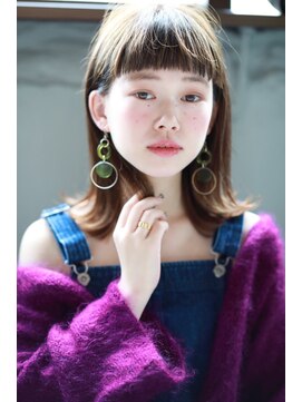 リアン(Lien) Lien☆アッシュブラウン×厚めバング×外ハネスリークボブ