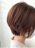【Zina札幌】フリンジウェーブ前髪大人かわいいココアブラウン