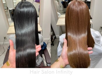インフィニティー 水天宮前店(Infinity)の写真/【春の風になびく艶髪】髪のダメージは最小限に。潤いを保ちながらクセはまっすぐに毛先まで輝く♪