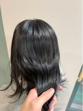 ヘアサロン ナノ(hair salon nano) レディースヘア/ミディアムヘア/ブルーメッシュ/ダブルカラー