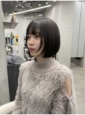 切りっぱなしボブ/エアリーロング/美髪/ピンクブラウン/町田