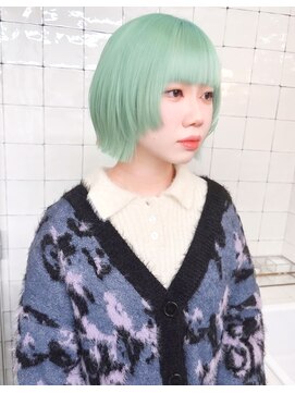 フウ(fuh) mint green/ミント/グリーン/ハイトーンカラー/ブリーチカラー