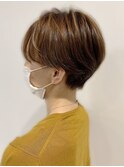 透明感20代30代40代髪質改善カラー内巻きショートボブ小顔艶感