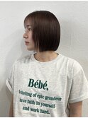 ラベンダーブラウン/切りっぱなしボブ