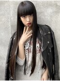 髪質改善トリートメントで叶う美髪ストレート　艶髪　前髪
