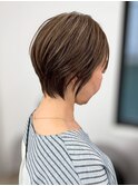 似合わせショートボブ/フェザーショート/細めハイライト