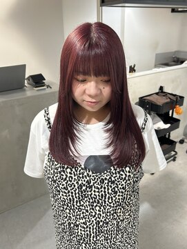 キュエム(Cuem) 【Cuem 諏訪】ボルドーカラー 秋カラー レイヤーカット