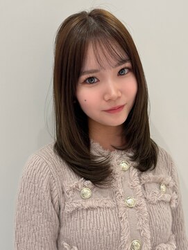 エアー 横浜(AIR) 【長谷川】シースルーバングミディアムレイヤー