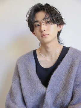 エムスラッシュ たまプラーザ(M.SLASH) メンズウルフ/センターパート/毛流れパーマ/ニュアンスパーマ