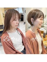 ビュートヨナカ(VIEW TOYONAKA)&nbsp;【３０代４０代５０代】ばっさりショートボブ/オン眉/小顔カット