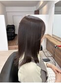 ナチュラルブラウン外はねスタイル/顔まわりのカット【池袋】