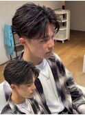 韓国風センターパートストレート
