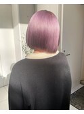 パールラベンダー_ボブカット_ラベンダーアッシュ_ワンレンボブ3