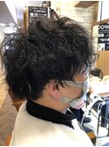 大きめメンズスパイラルパーマ