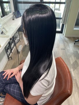 エムスリーディー アルル 赤坂店(M3D alulu) 【髪質改善】ブラックブルーストレートロング