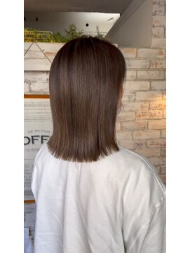 ルピック(Lepic by chiffon) ナチュラルブラウン×切りっぱなしミディ　[30代40代50代]