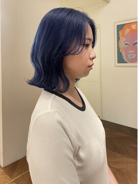 サラ 天神大名店(SARA) 【ボブスタイル】ブルーカラー