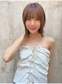 LANY横浜　ブラウンベージュ×切りっぱなし