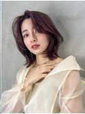 ワイドバングイメチェン美髪外ハネボブ+レイヤーカット韓国/大宮