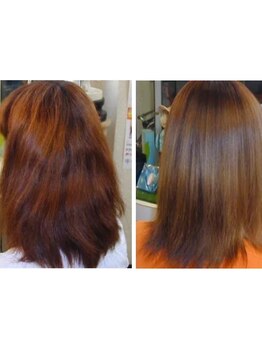 縮毛矯正が好評！髪のダメージを最小限に抑えたナチュラルなストレートで、朝のセットも楽々♪【高円寺】