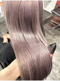 20代30代ロングラベンダーハイトーン艶髪ストレート