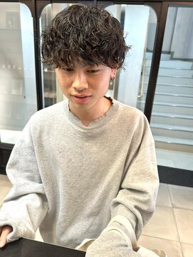 シータ(sheta) 【表参道sheta中澤】マッシュパーマアッシュブラックメンズ