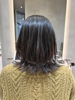 ソワネ 表参道(soigne)&nbsp;表参道酸性ストレートパーマ艶髪セミロングレイヤーベージュ40代