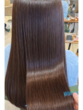 デイジー ロングヘア/パープルアッシュ/グロストリートメント