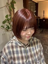 サラジュ 西宮北口店(SARAJU) 艶髪暖色カラー×大人可愛いミニボブ