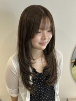ラミエバイメルト 下北沢(lamie by melt)&nbsp;ナチュラルレイヤーカット オリーブベージュ 透明感カラー 韓国
