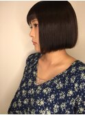 小顔セミウェットウェーブピンクベージュハイライトカラー