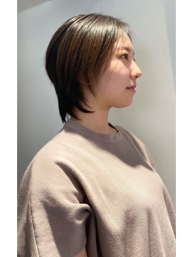 エール(Aile) ミニウルフ　くびれヘア、デザインカラー　調布　国領　美容院