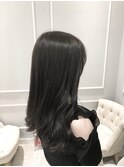 ブリーチなし　透明感ブルーアッシュカラー